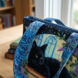 ハンドメイドバッグ | 黒猫と書籍デザイン