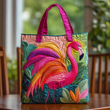 ハンドメイドバッグ | フラミンゴと虹のデザイン